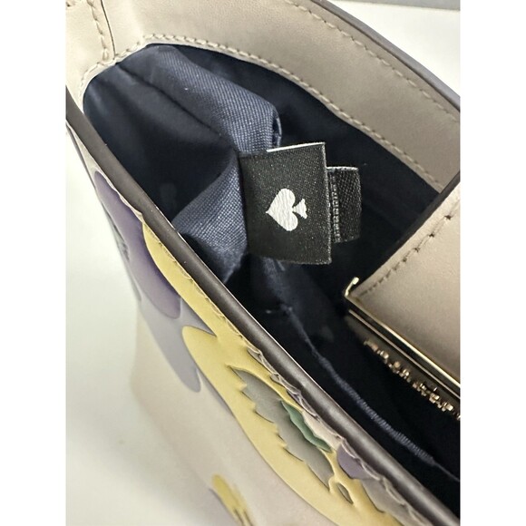 Kate Spade Shoulder Bag Reegan Pansy Toss Bucket Bag Purse Floral Handbag NWOT - Picture 10 of 10